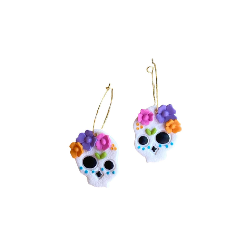 Flower Skull Earring