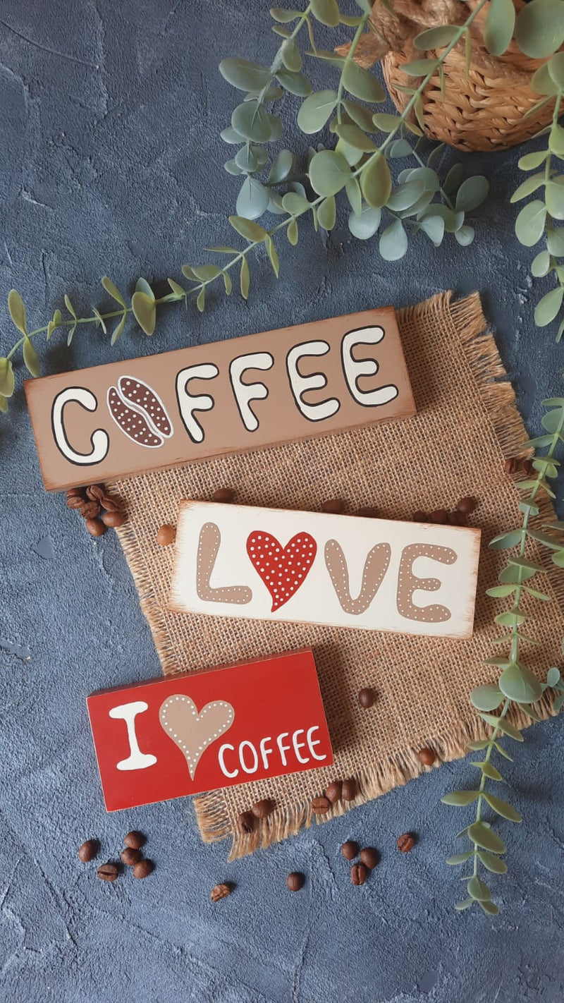 I Heart Coffee Sign Decor