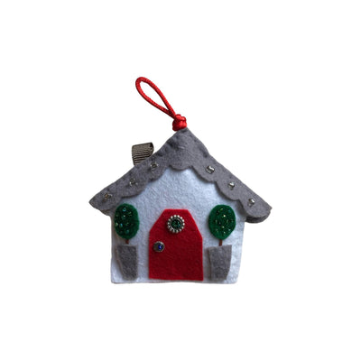 Felt House Shaped Tree Ornament