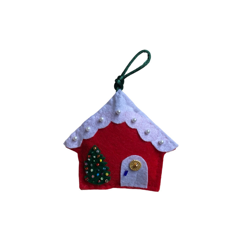 Felt House Shaped Tree Ornament