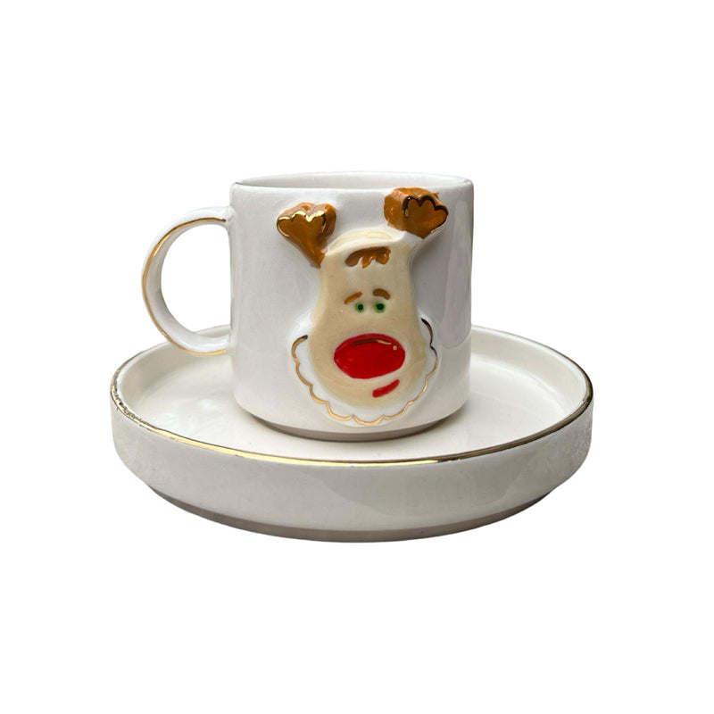 Christmas Turkish Coffee Set - Rudolph