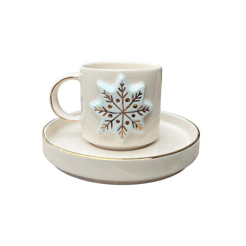 Noel Türk Kahvesi Seti - Kar Tanesi