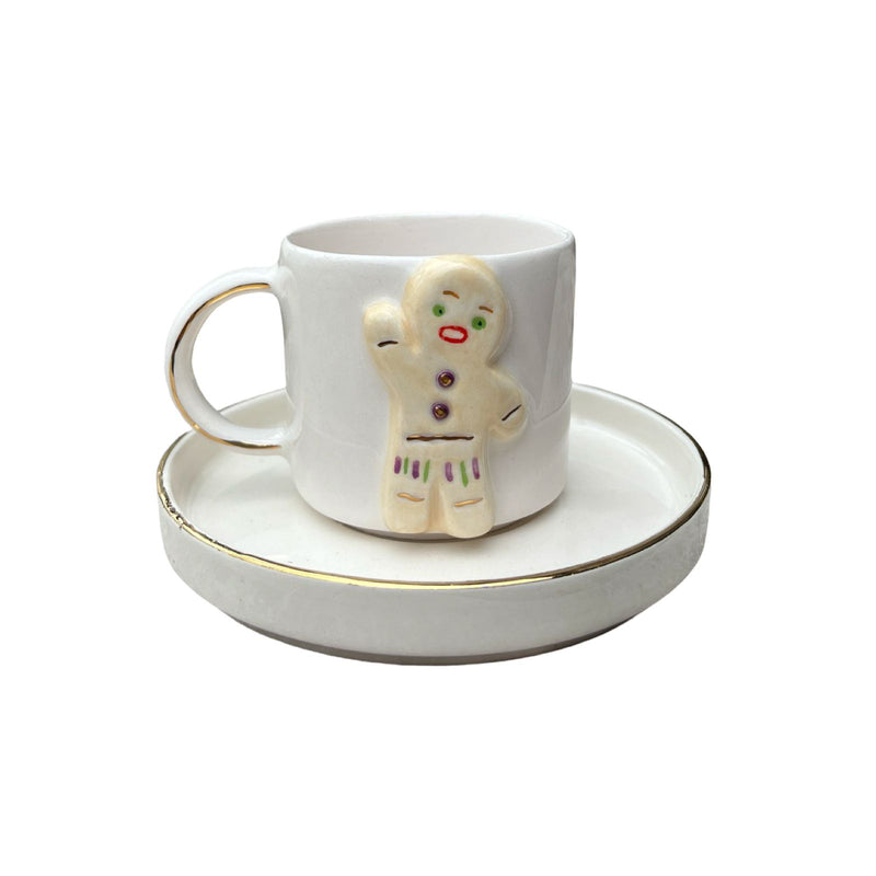 Christmas Turkish Coffee Set - Gingerbread Man