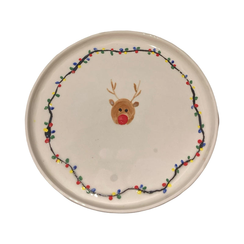 Christmas Deer Plate