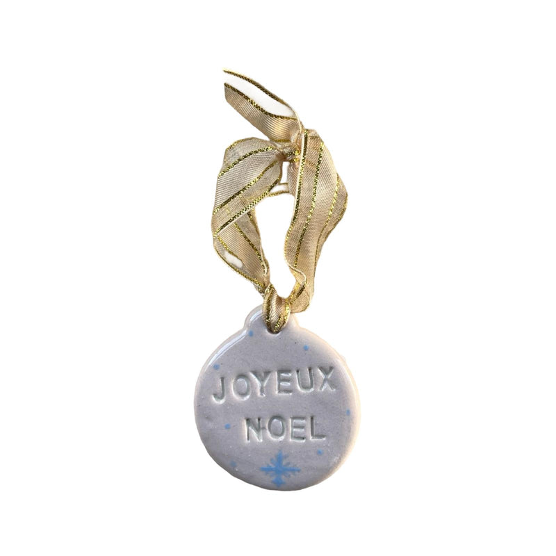 Noel Motto Pine Tree Ornament