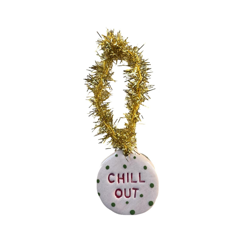 Noel Motto Pine Tree Ornament