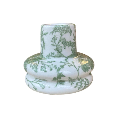 Green Flower Candle Holder