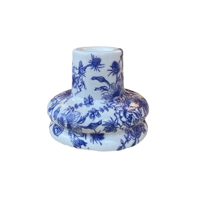 Blue Flower Candle Holder