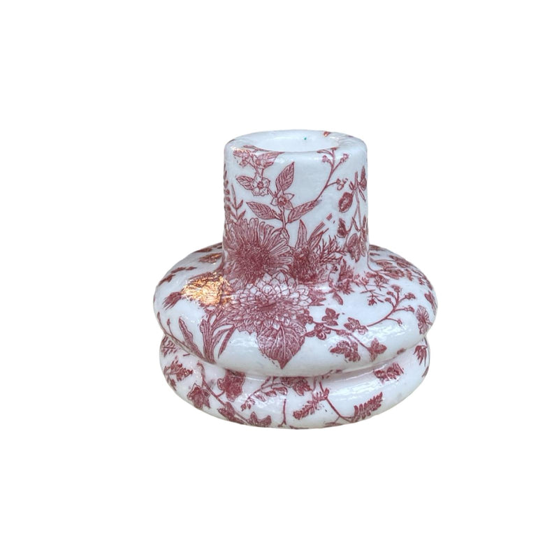 Bordeaux Flower Candle Holder