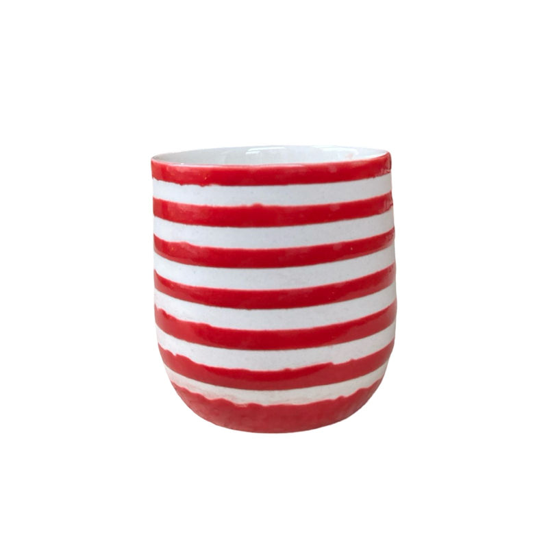 Red Striped Espresso Cup