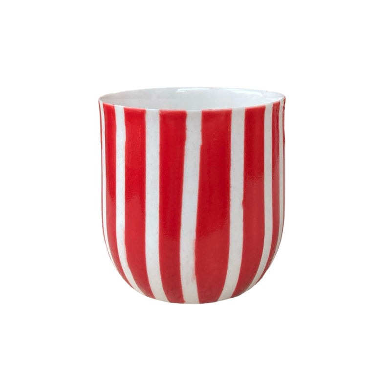 Red Striped Espresso Cup