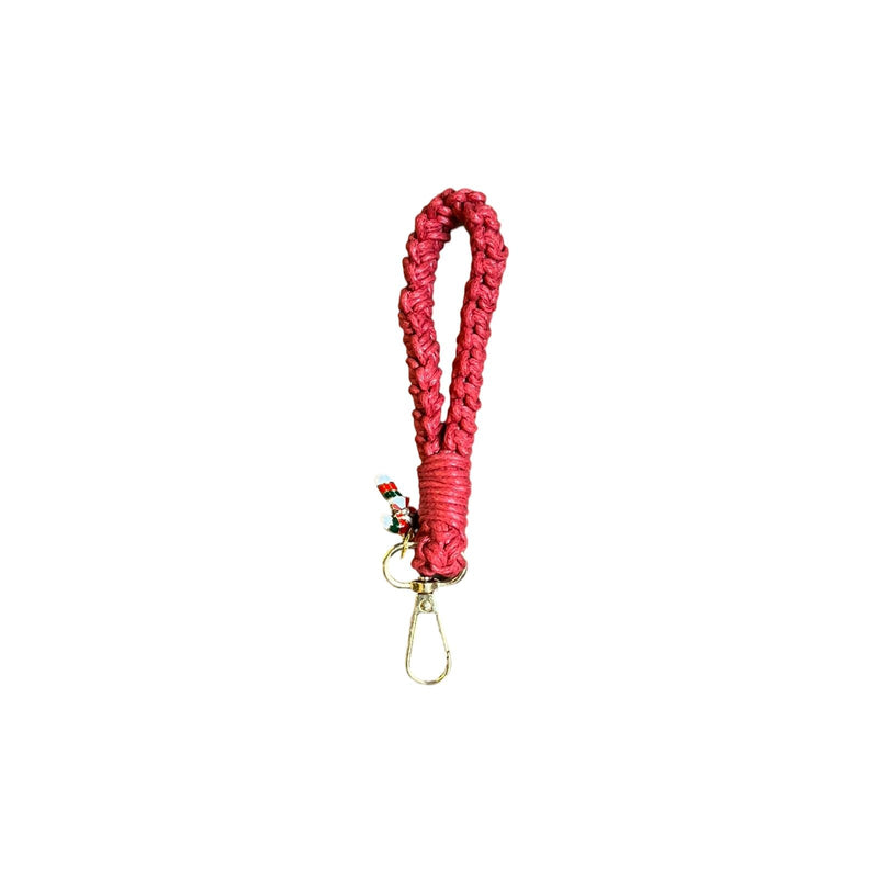 Knitted Keychain Red