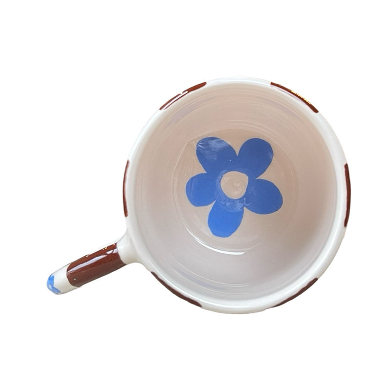 Brown Flower Mug