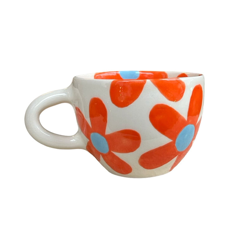 Orange Flower Mug