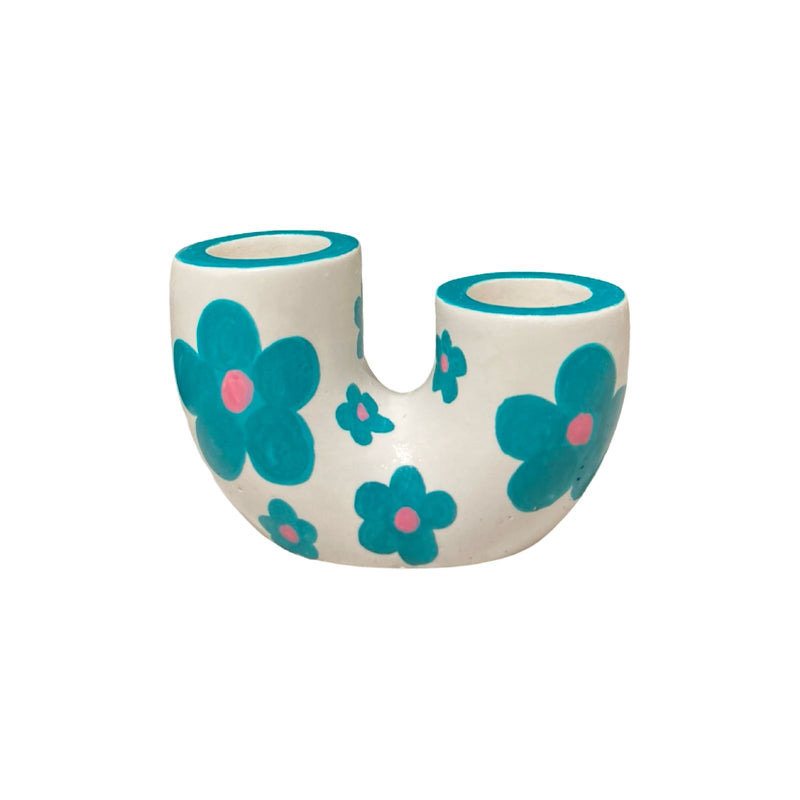 Double Candle Holder Flower