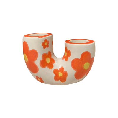 Double Candle Holder Flower