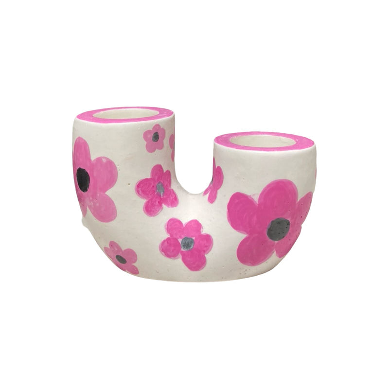 Double Candle Holder Flower