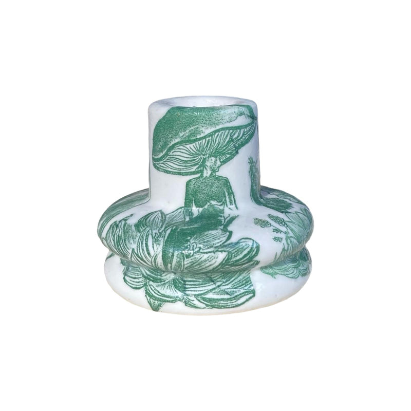 Elegant Candle Holder Green