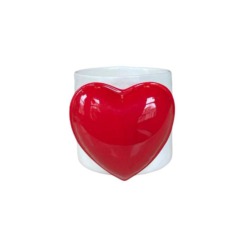 Balloon Heart Handle Ceramic Mug