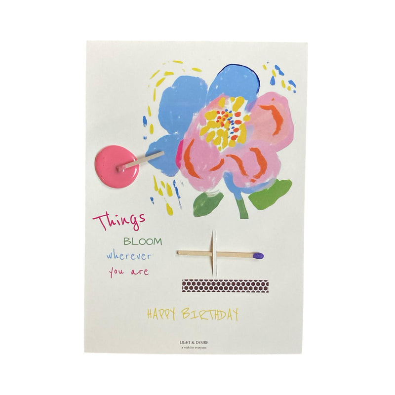 "Things Bloom..." Wish Card