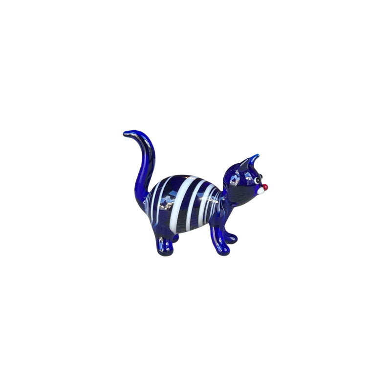 Chubby Cat Handmade Murano Glass Figurine