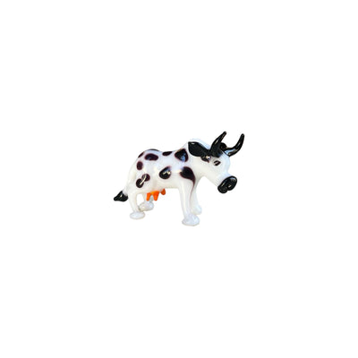 Miniature Cow Murano Glass Figurine