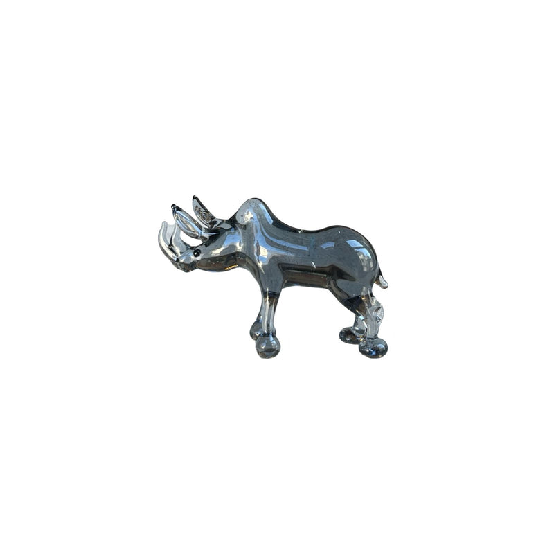 Rhino Miniature Handmade Glass Figurine