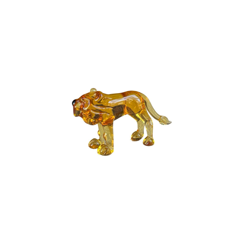 Miniature Lion Handmade Glass Figurine