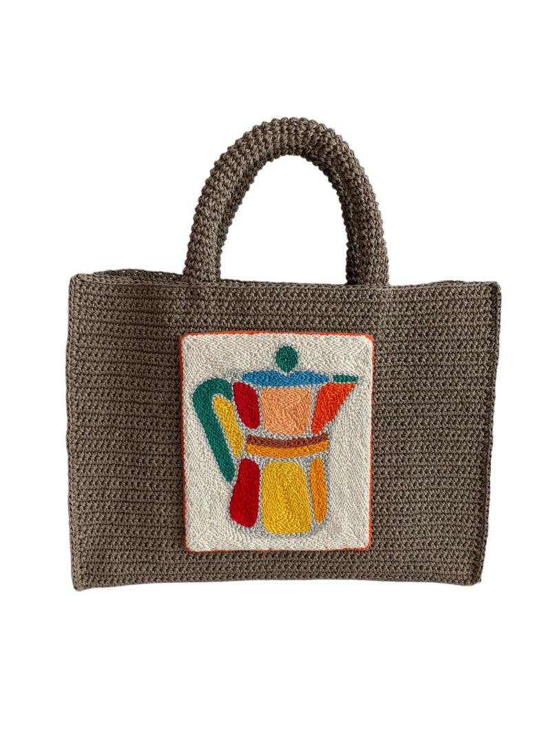 Moka Pot Punch İşlemeli Çanta
