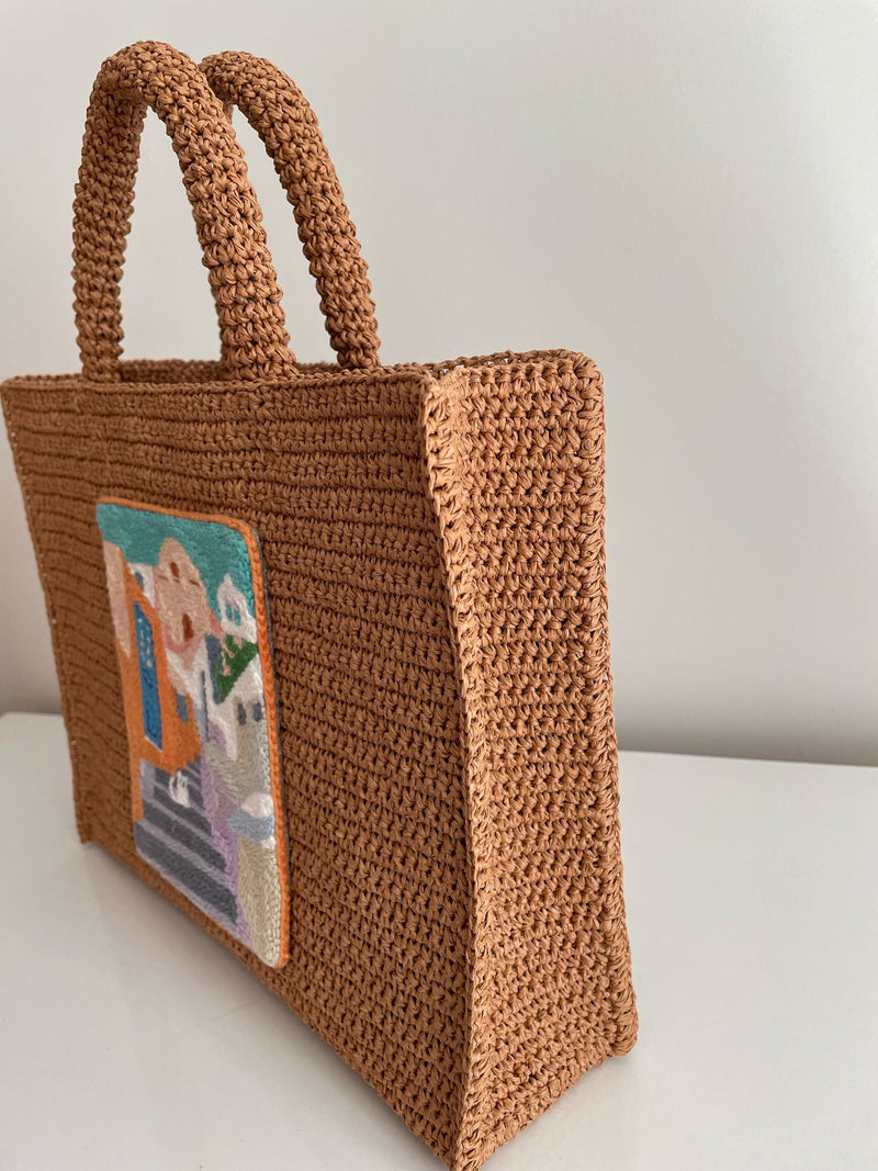 Santorini Punch Embroidered Bag