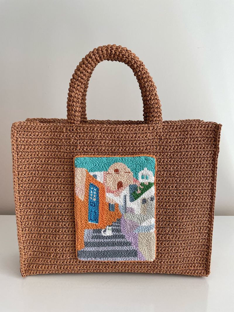Santorini Punch Embroidered Bag