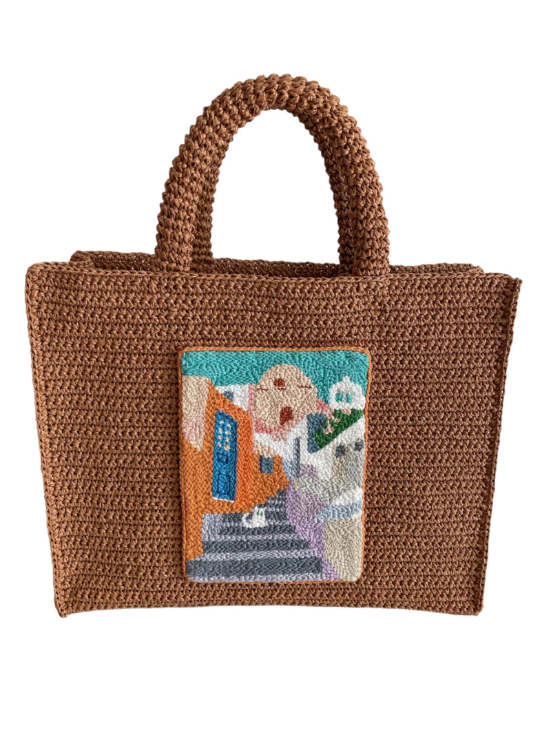 Santorini Punch Embroidered Bag