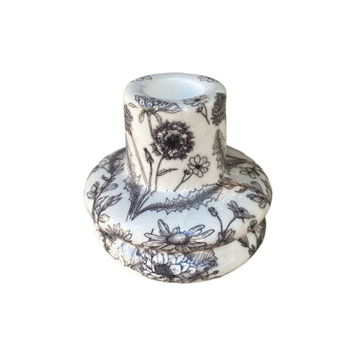 Black Flowers Candle Holder
