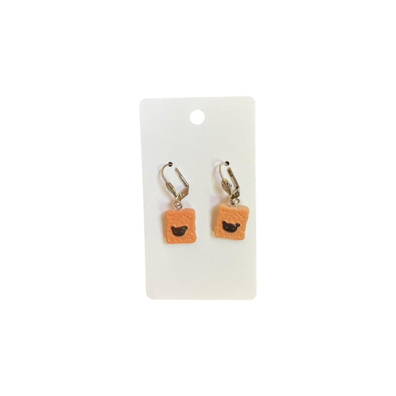 Bear Chocolate Bread Earring
