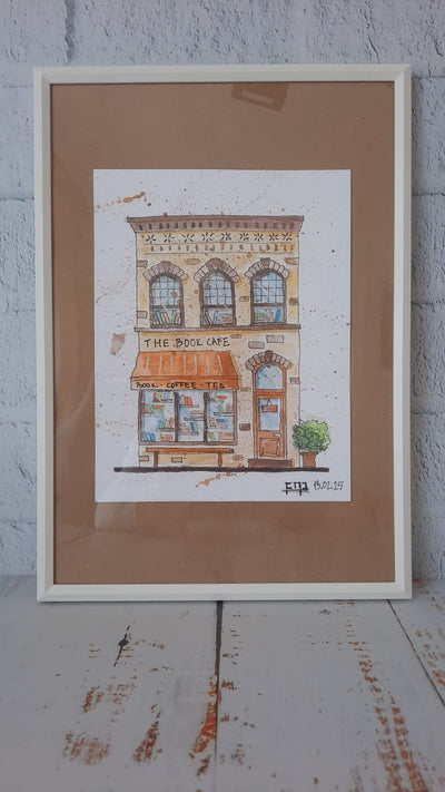 Kuzguncuk Book Cafe Suluboya Tablo