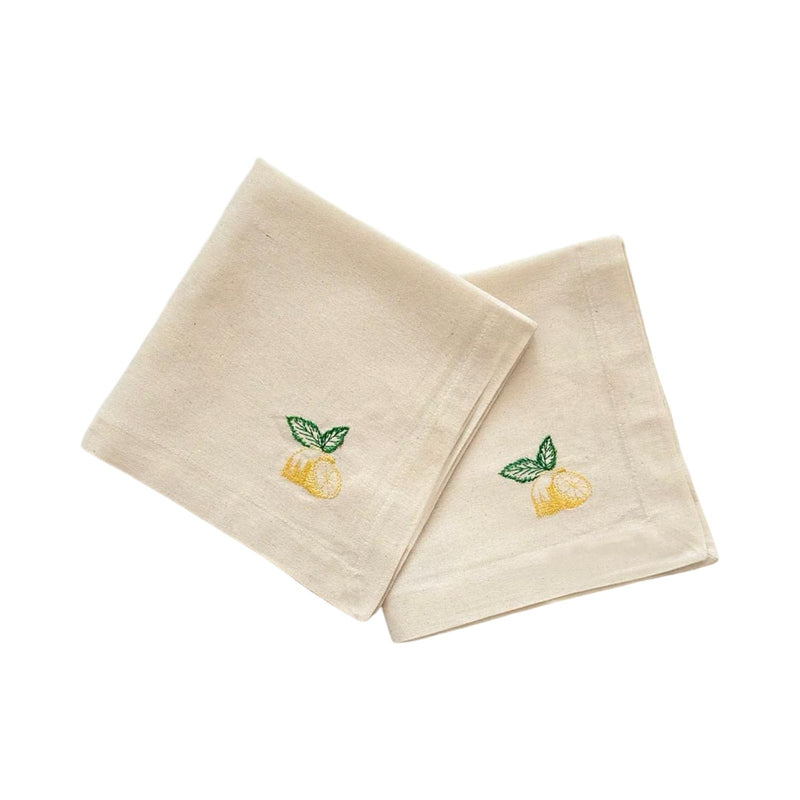 Lemon Embroidery Fabric Napkin