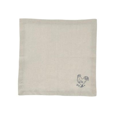 Chicken Embroidery Fabric Napkin