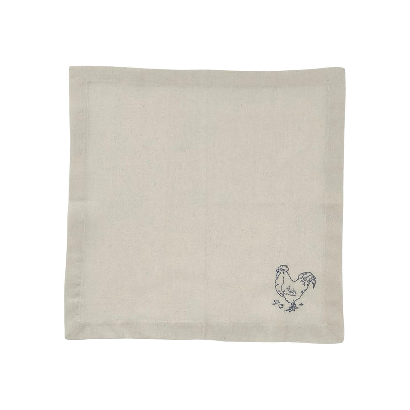 Chicken Embroidery Fabric Napkin