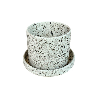 Stoneware Brown Dot Coffee Cup Set