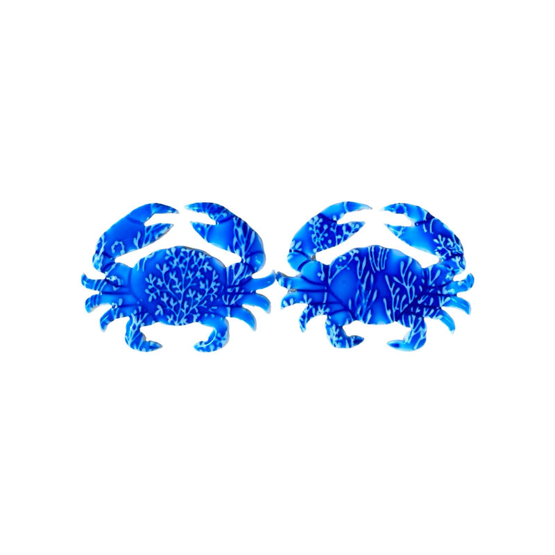 Blue Crab Küpe