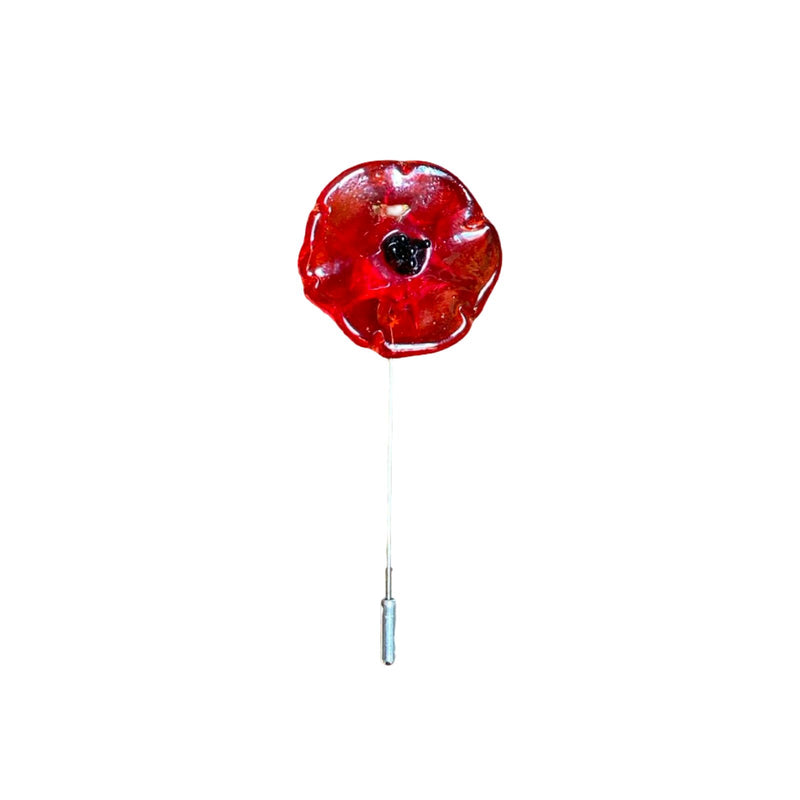 Poppy Glass Figure Brooch