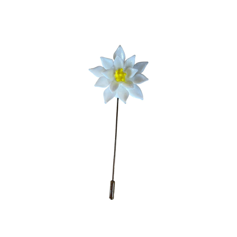 Water Lily Glass Figure Brooch