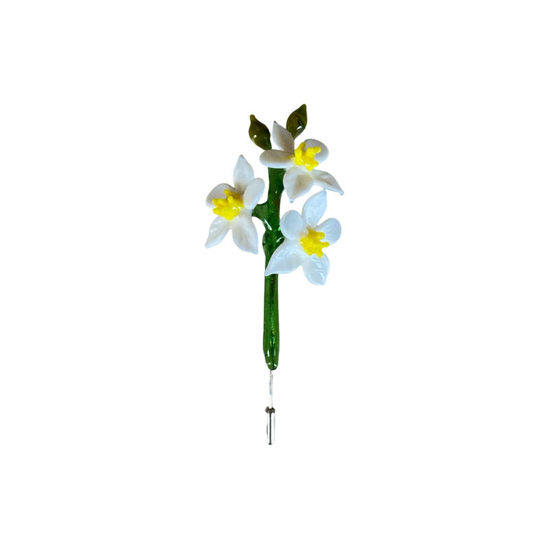 Orchid Glass Figure Brooch