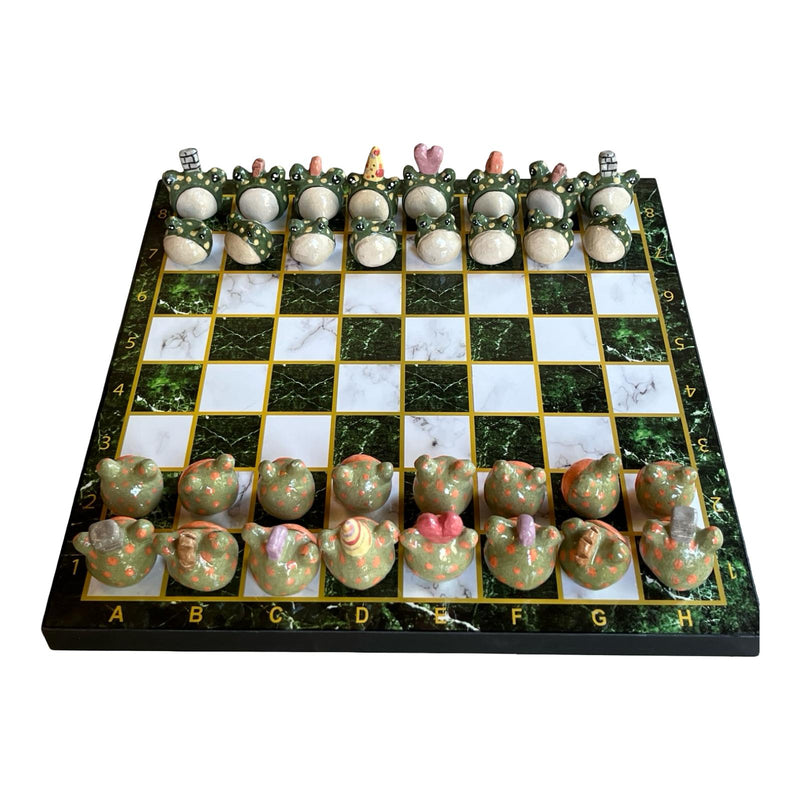 Frog Ceramic Chess Set
