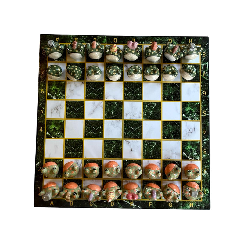 Frog Ceramic Chess Set