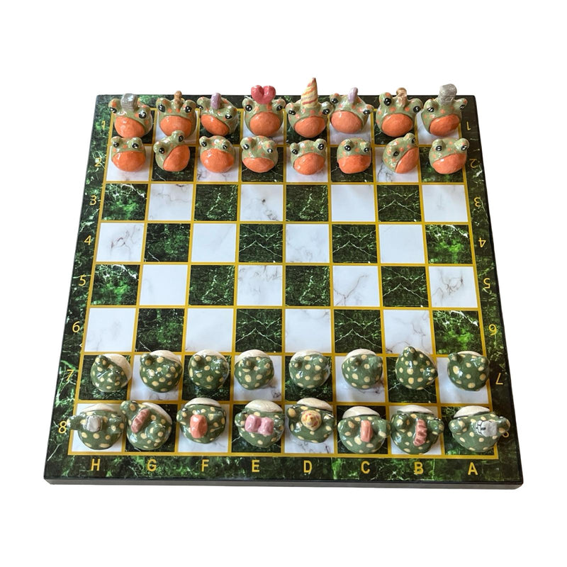 Frog Ceramic Chess Set