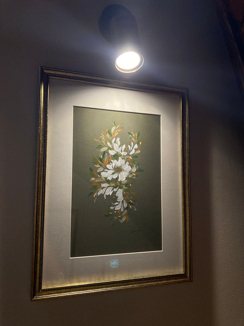 Khaki Flower Gouache Painting