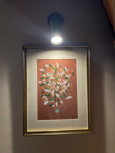 Salmon Flower Gouache Painting