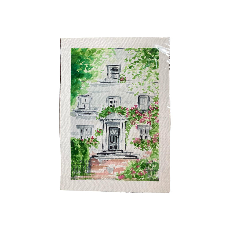 Flowered Home Themed Big Art Print