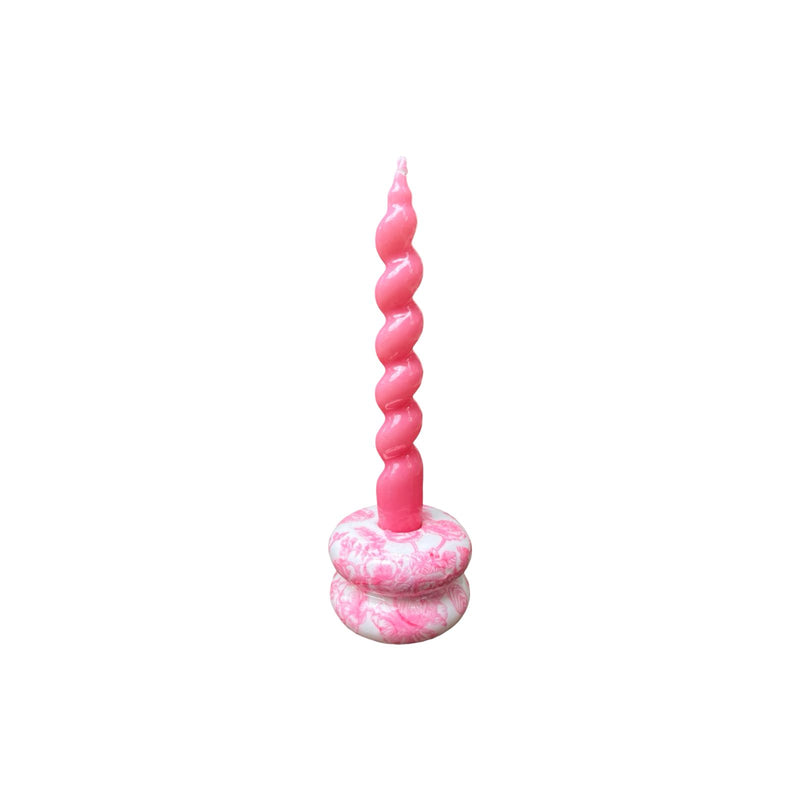 Pembe Çiçek Mumluk